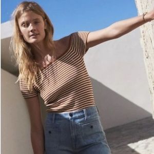 NWT Madewell Off Shoulder Sweater in Stripe